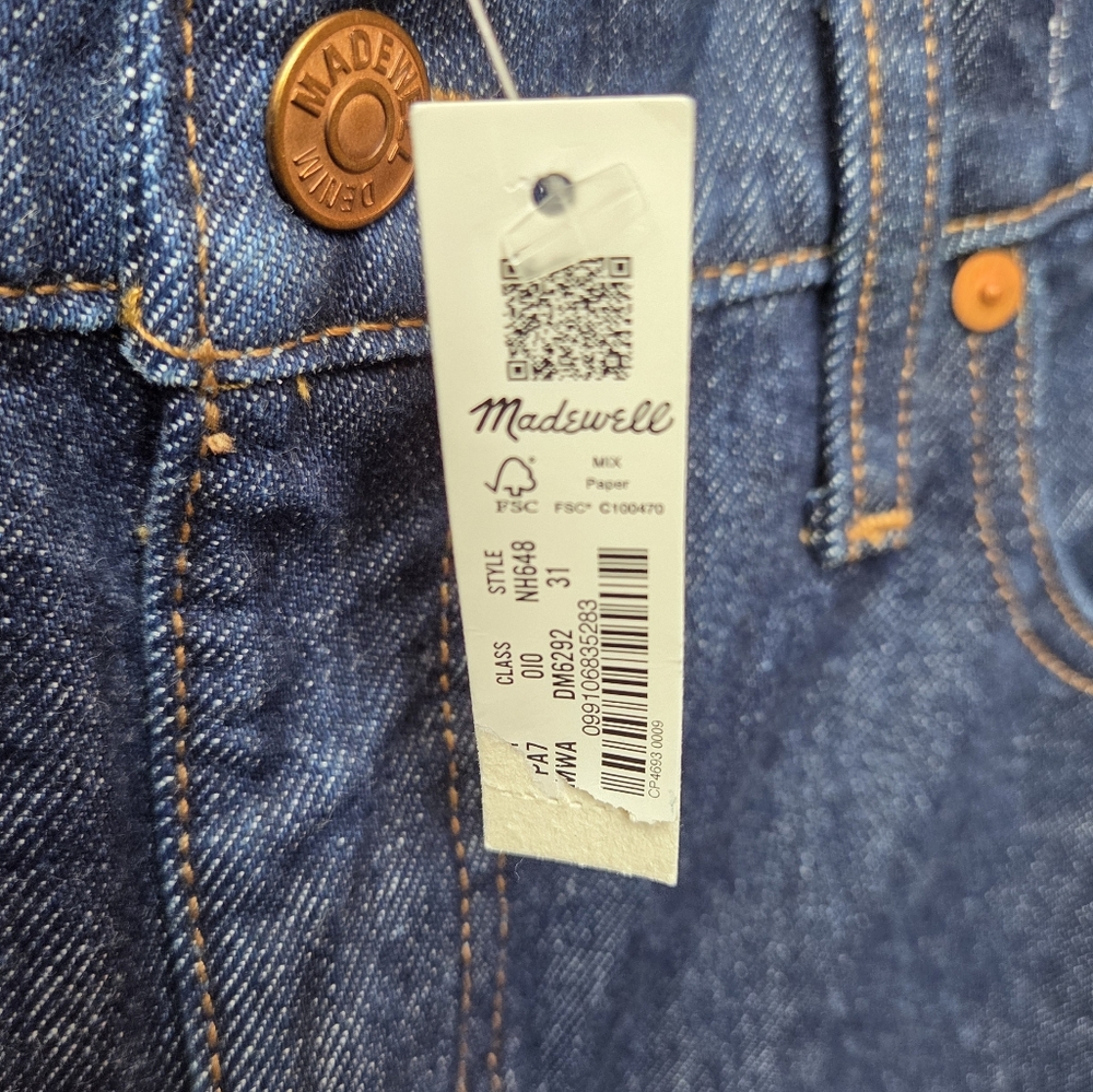 NWT Madewell High Rise Jeans - Deep Indigo - Picture 5 of 7